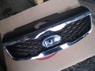 Решетка радиатора Киа Рио 2 863611G600 до 2010 г окантовка хромированная, - Kia