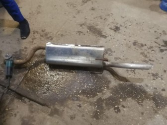 Глушитель Шевроле Кобальт с B15D2 - задняя часть 94733768, - БУ