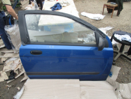 Дверь передняя Шевроле Авео Т200 правая Хэтчбек 3-х дверный 96601637, - БУ Синяя в Сборе СК-4