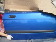 Дверь передняя Шевроле Авео Т200 правая Хэтчбек 3-х дверный 96601637, - БУ Синяя СК-16, СК-68