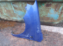 Крыло Шевроле Авео Т200 переднее левое 96540887 - БУ Синее CK-97 - есть вмятины 