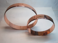 Свадебные кольца 245 мм и 200 мм - для украшения автомобиля или стола - комплект 2 штуки - Артель