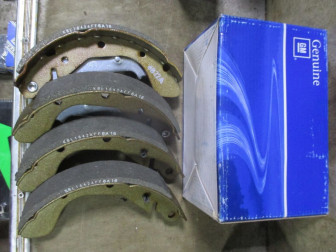 Колодки задние Шевроле Авео Т200-250-255-300 тормозные 93740252 барабанные на 203 мм, - GMotors