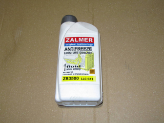 Замена антифриза G11 желтый 1 литр ZALMER LLC ZR3500, - ZALMER