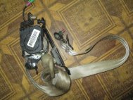 Ремень безопасности передний правый Шевроле Авео Т250 с пиропатроном (бежевый), - БУ