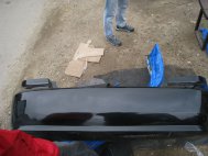 Бампер задний Шевроле Авео Т250 Cедан 96648654, 95978858, - БУ Черный S-64