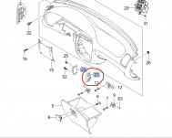 Кронштейн торпеды правый 96214201 Шевроле Ланос, Шанс, Сенс 1.5 литра, - БУ