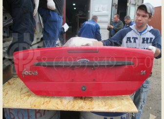 Крышка багажника Форд Фокус 1 кузов Седан 1998-05 Америка YS4Z5440110TA - БУ Красная S-46 - в СБОРЕ