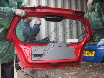 Крышка багажника Шевроле Авео Хэтчбек Т200 и 255, 96540837 - БУ в СБОРЕ Красная DK109 - ФОТО 2