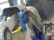 Подкрылок бампера заднего Шевроле Авео Т300 Хэтчбек правый 95189791, 95481203, - БУ