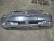 Бампер передний Рено Логан 6001549907 6001551338 без отверстий ПТФ до 2010г - Россия