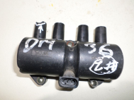 Катушка зажигания 96253555 - 3 контакта фишка овальная - дефекты: СКОЛЫ крепления и наконечника - БУ