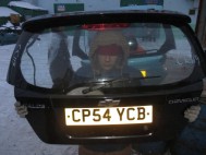 Крышка багажника Шевроле Авео Хэтчбек Т200 и 255, 96540837 - БУ в СБОРЕ Черная CK119