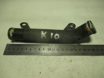 Трубка сталь 96814897 переходник шланга нижнего радиатора к насосу Шевроле Авео 1.2л 16V B12D1 - БУ